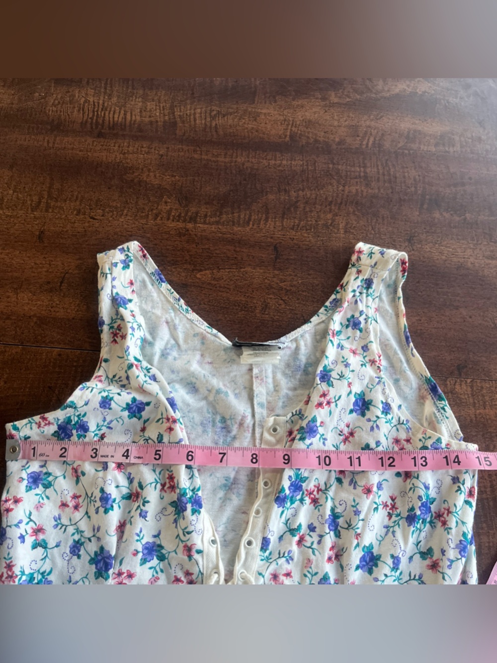 VNTG Rave Floral Romper Small Cottagecore Prairie Fairycore Lace Up ruffle leg - Picture 6 of 7